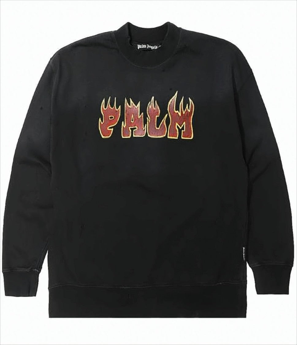 Palm Angels Black Long-Sleeve T-Shirt With Graphic Print