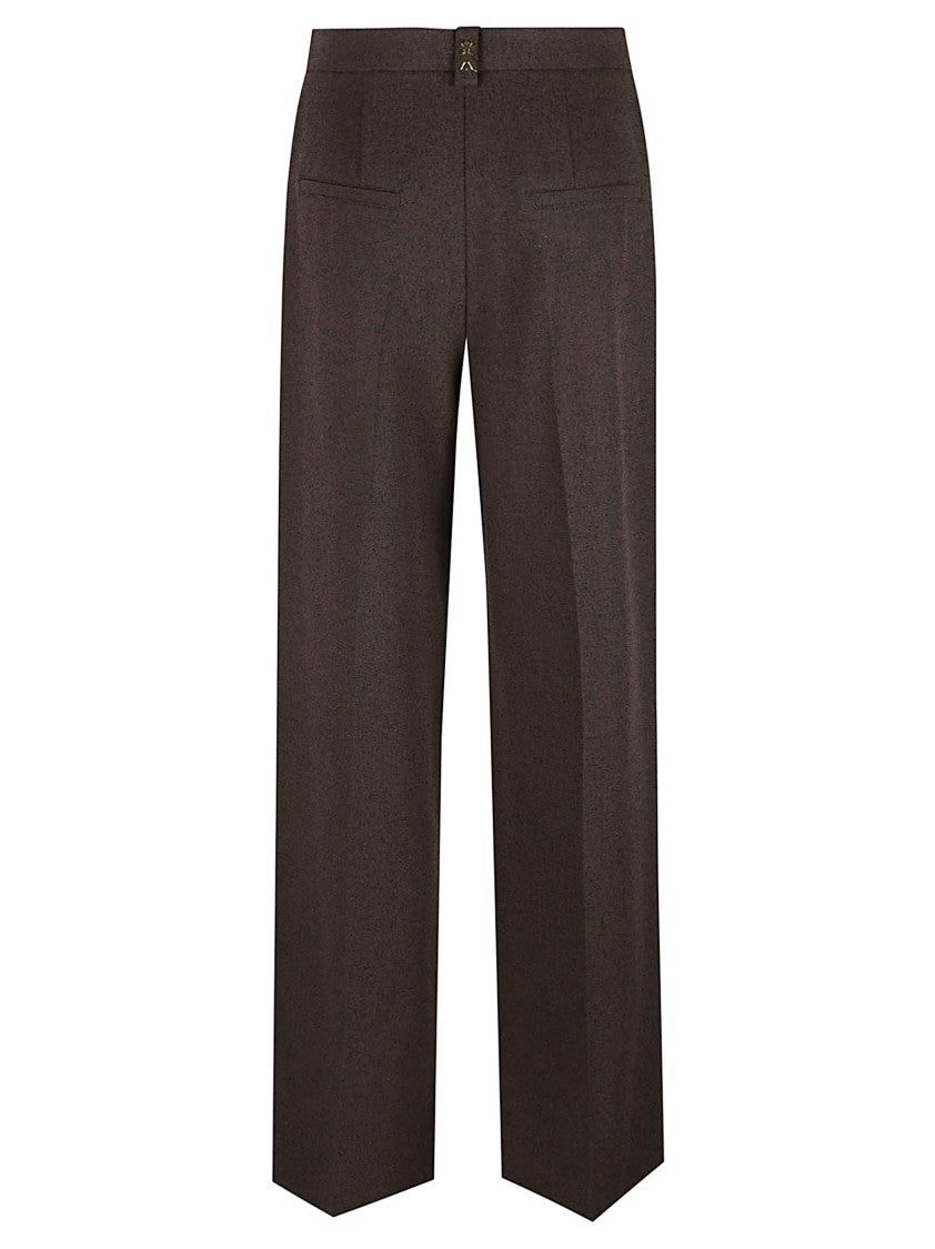 Patrizia Pepe High-Waisted Structured Cotton-Blend Wide-Leg Pants