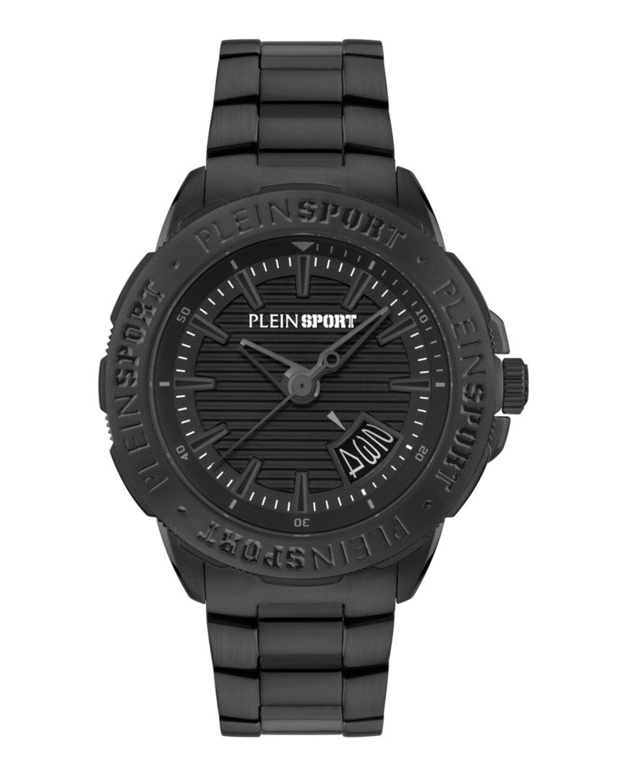 Plein Sport Ip Black Bracelet Watch With Bold Enamel Dial