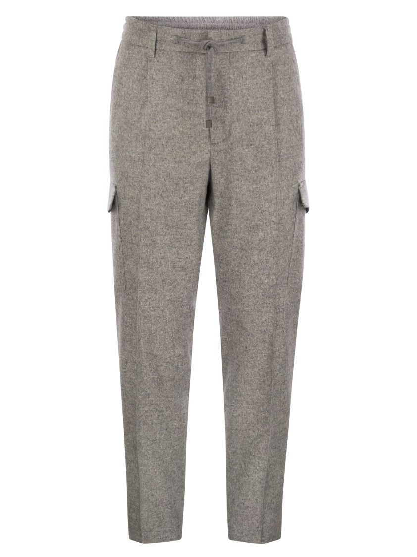 Peserico Wool, Silk And Cashmere Jogger Trousers