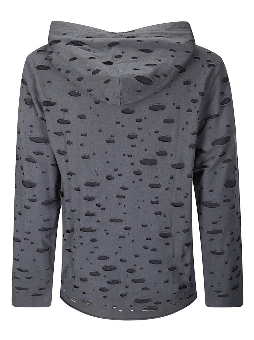 Acne Studios Multi-Layer Hooded Cotton Sweatshirt With Textured Design