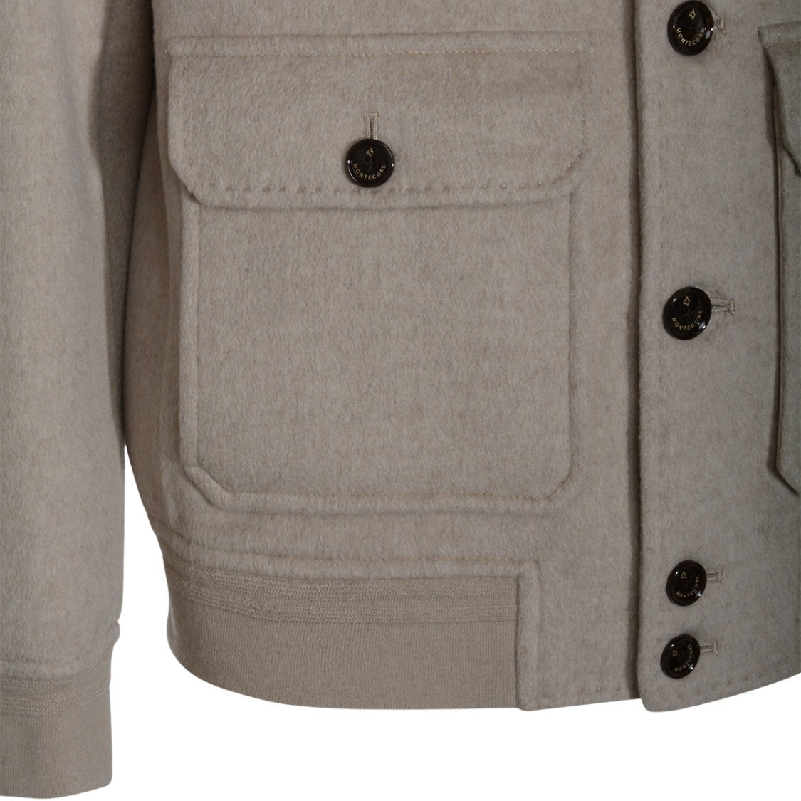 Montecore High Stand Collar Beige Jacket