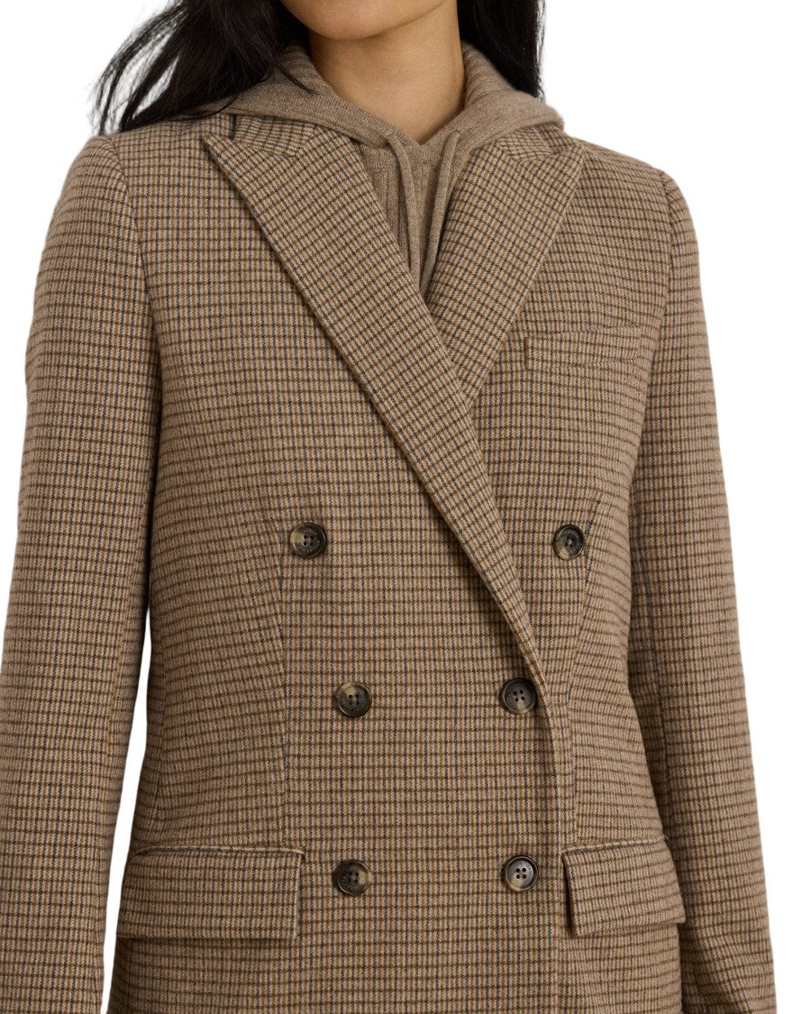 Lauren Ralph Lauren Double-Breasted Ryen Blazer With Notch Lapel