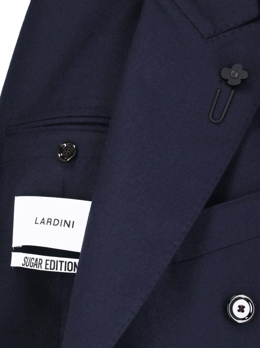 Lardini Tailored Double-Breasted Peak Lapels Blazer