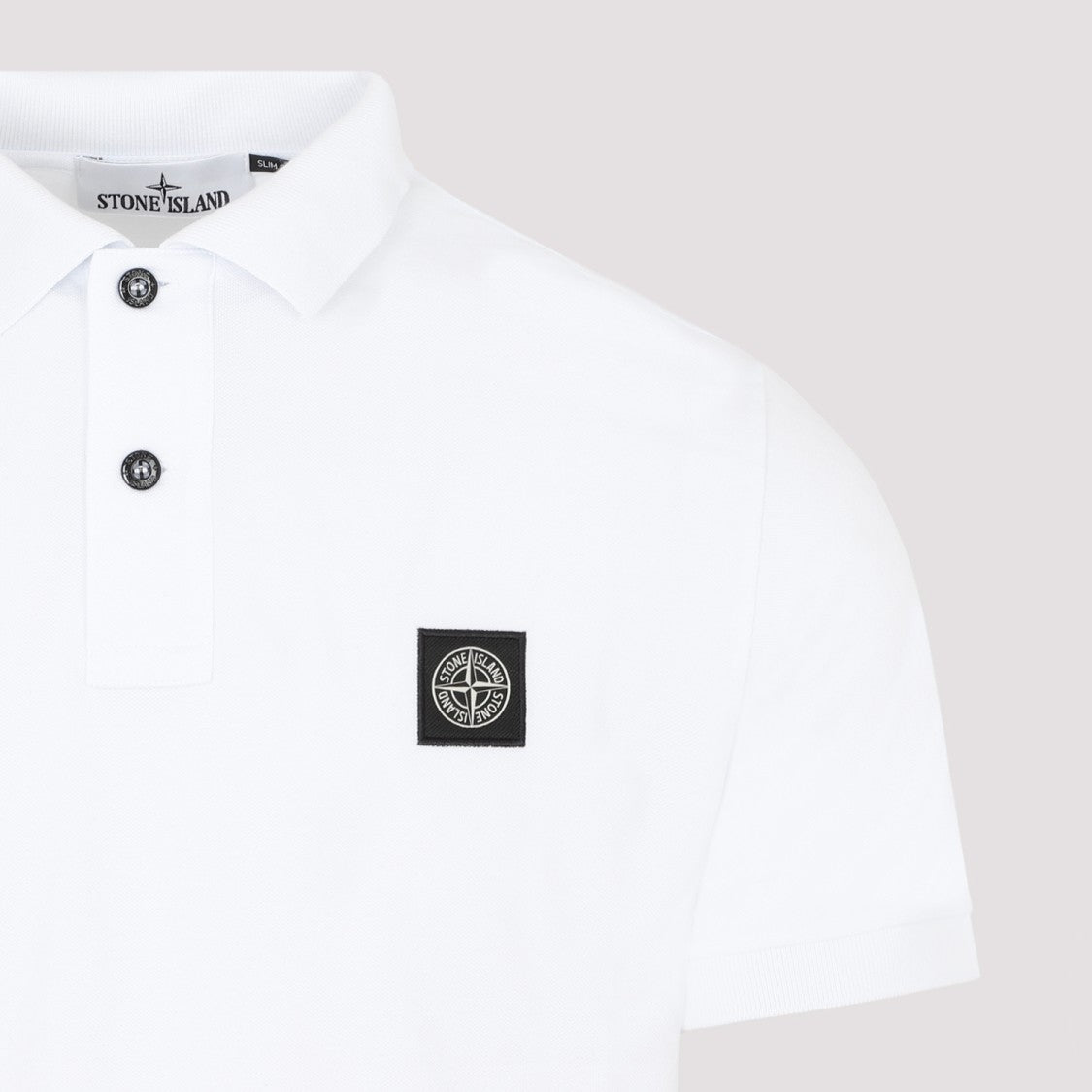 Stone Island White Cotton Polo