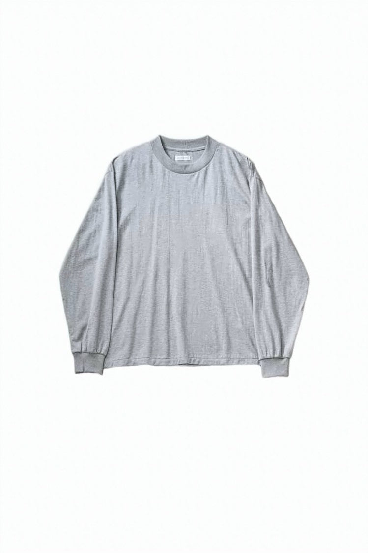 Kaptain Sunshine Heathered Grey Long-Sleeve T-Shirt With Relaxed Boxy Fit