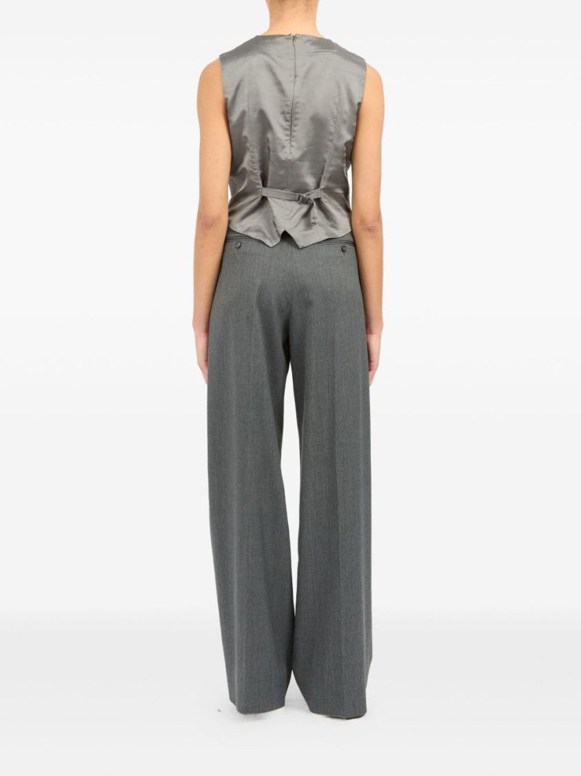 Mm6 By Maison Margiela Sleeveless Structured Jacket With Peplum Hem