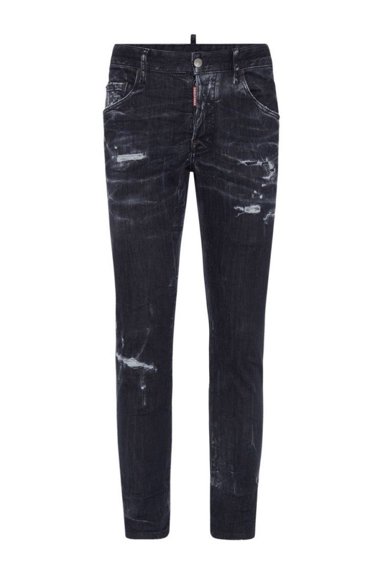 Dsquared2 Black Distressed Tailored Fit Jeans