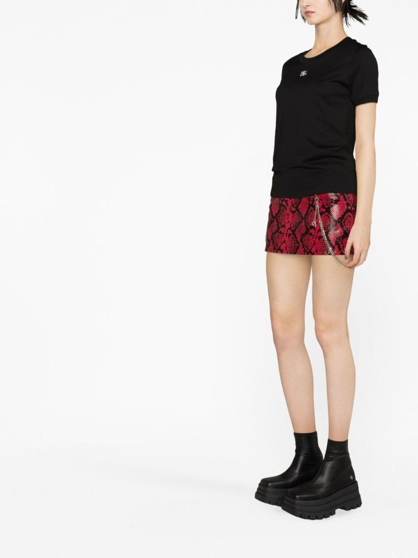 Dolce & Gabbana Black Fitted Cotton T-Shirt