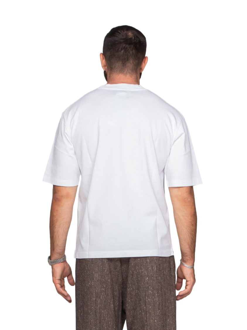 Dsquared2 White Loose Fit Red Graphic T-Shirt