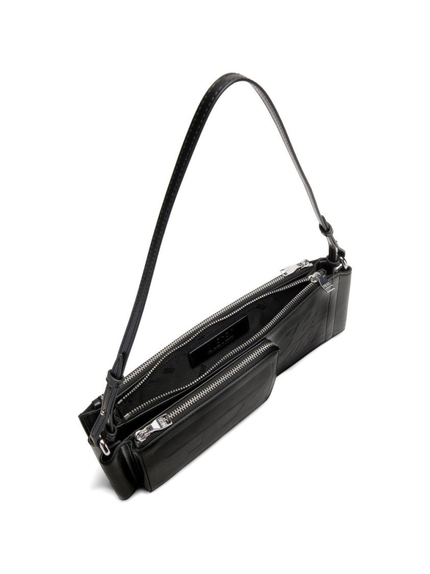Diesel Black Structured Slim Strap Silk Bag
