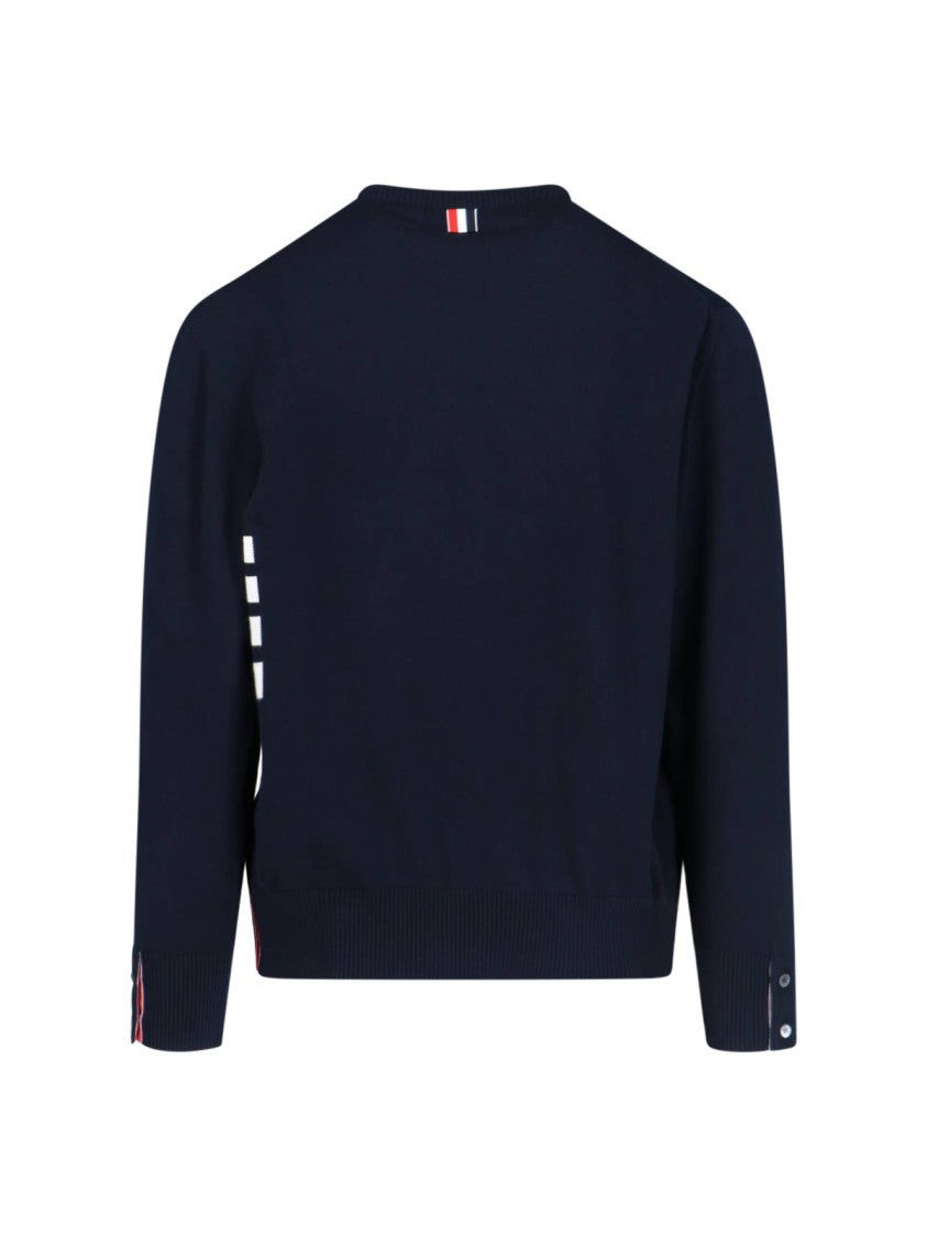 Thom Browne "4-Bar" Knit Sweater – Blue