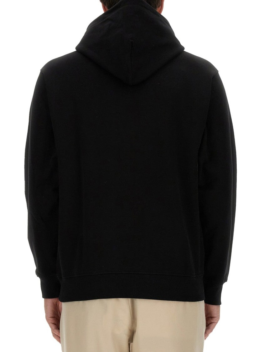Drôle De Monsieur Relaxed Black Cotton Text Hoodie
