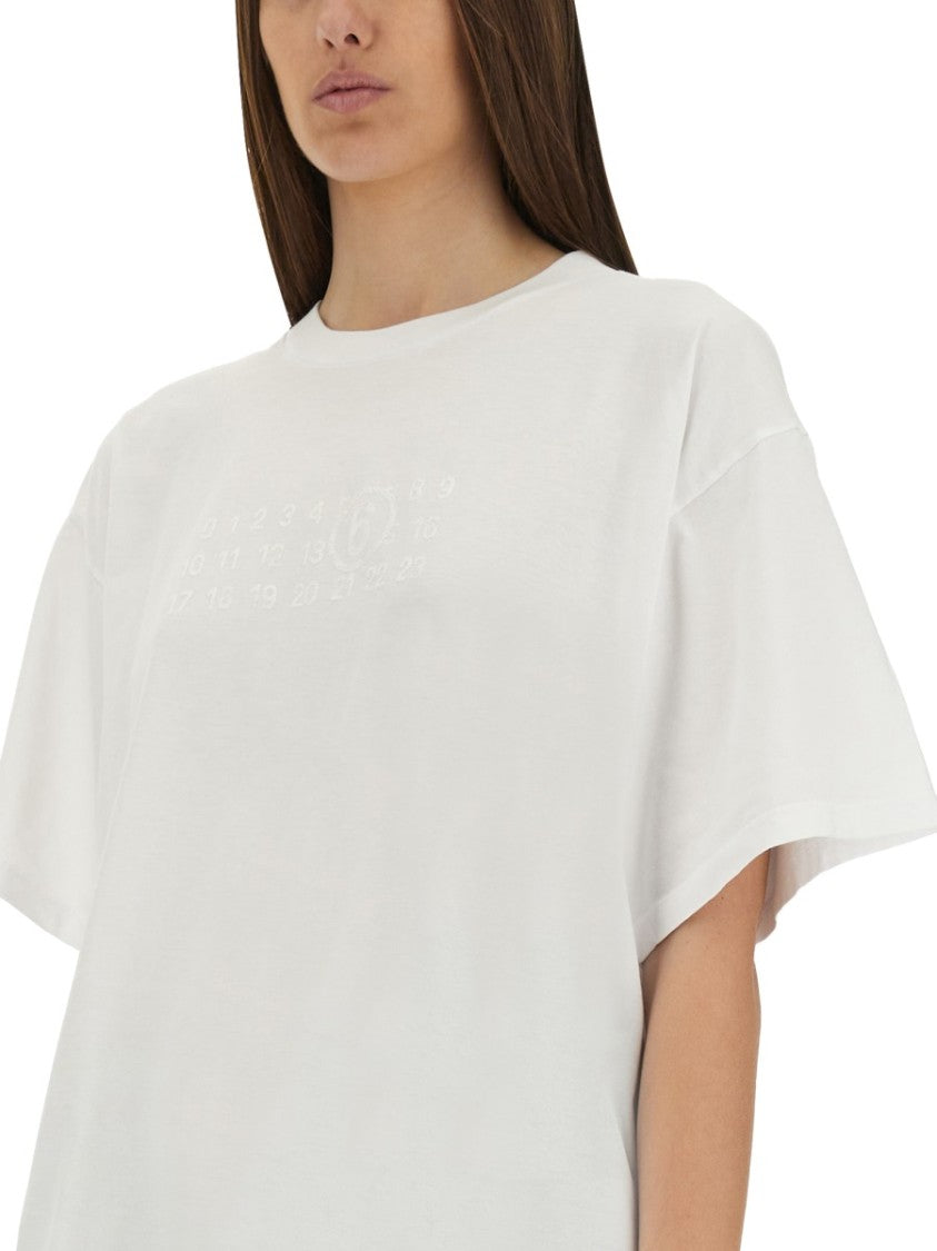 Mm6 By Maison Margiela Oversized Cotton T-Shirt With Logo Detail