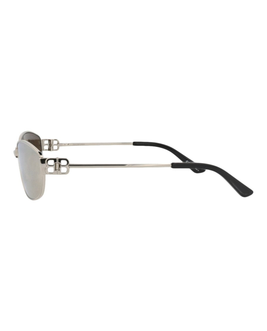Balenciaga Square-Frame Metal Sunglasses