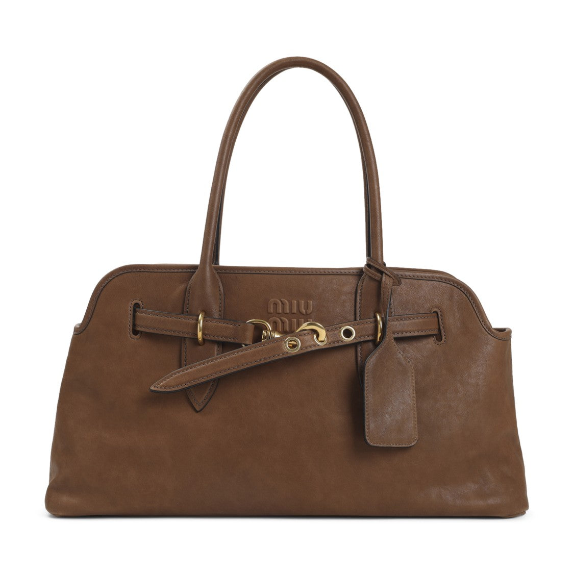 Miu Miu Oak Brown Lamb Leather Bag