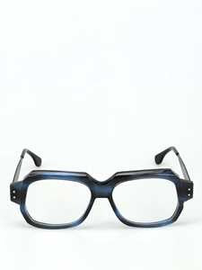 Rapp Eyewear Blue Acetate Optical Frames With Geometric Design