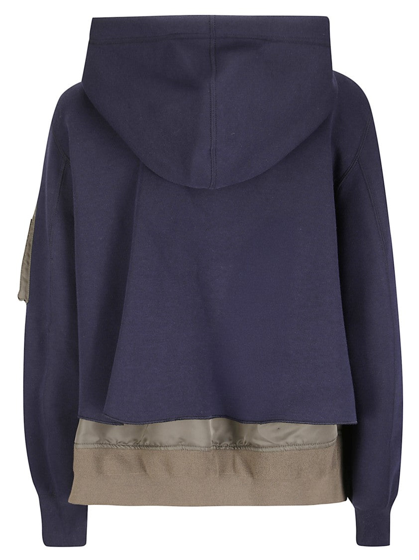 Sacai Sponge Sweat X Nylon Twill Sweatshirt