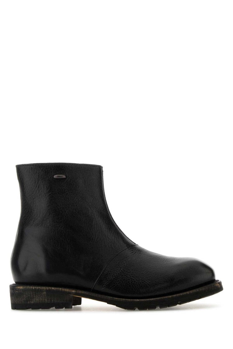 Our Legacy Black Leather Engine Ankle Boots