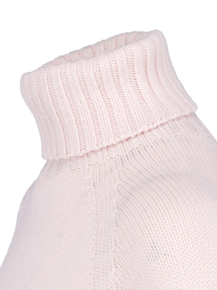 Drumohr Pink Merino Wool Turtleneck Sweater