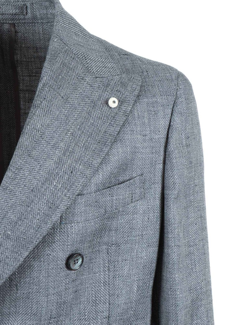 Brando-Lubiam Double Breasted Drop S Linen Blazer