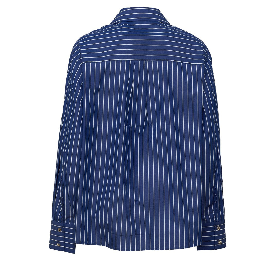 Essentiel Antwerp Kacao Pinstripe Tied Collar Shirt