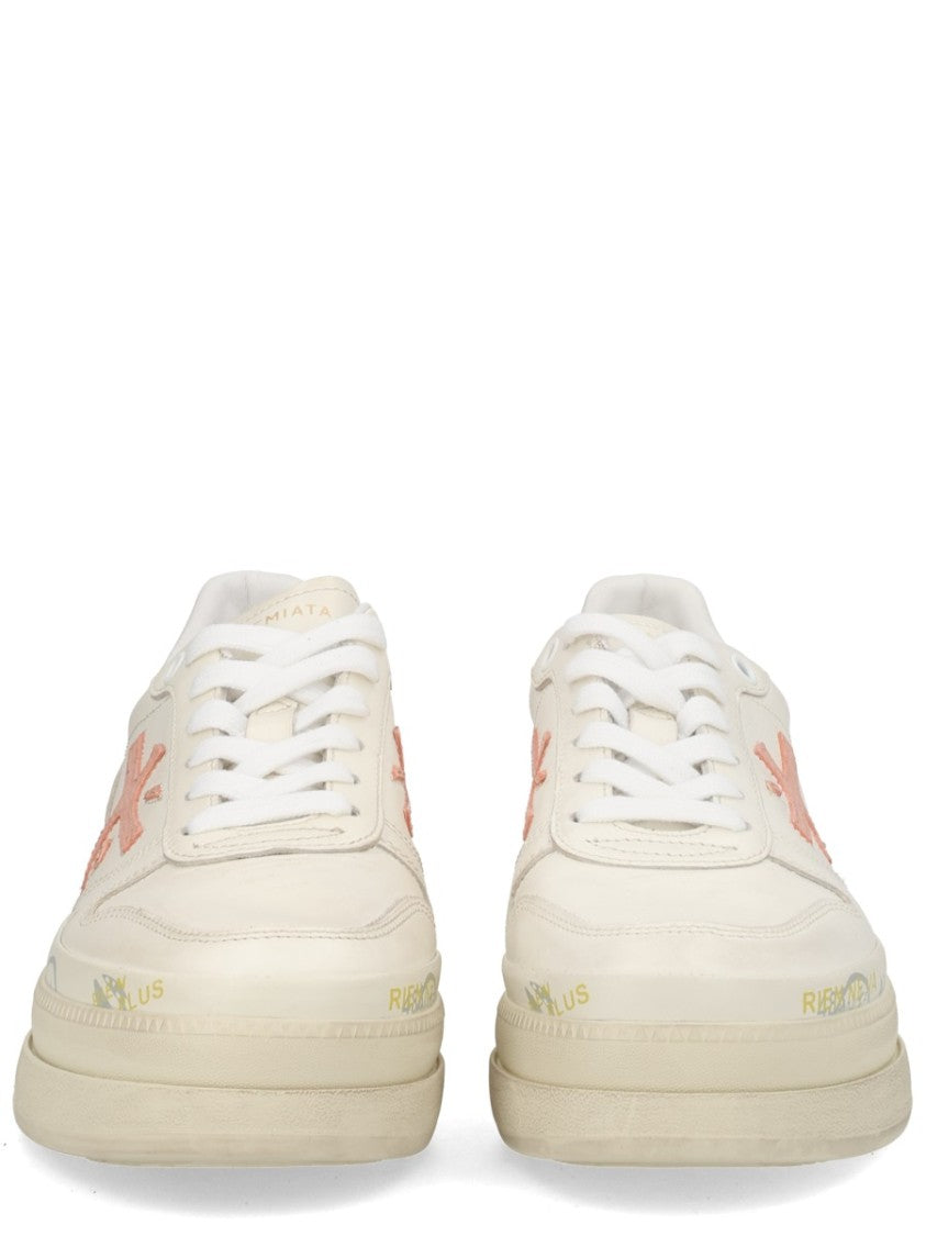 Premiata Micol Calfskin Elevated Sole Sneakers