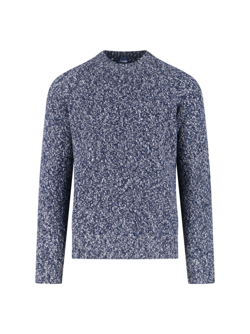 Drumohr Mélange Wool Sweater – Navy