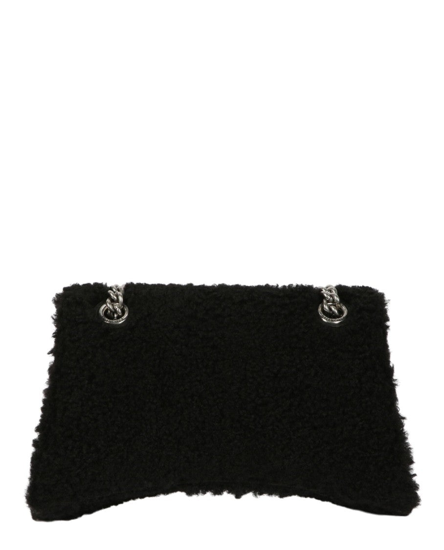 Balenciaga Crush Small Chain Bag With Faux Shearling