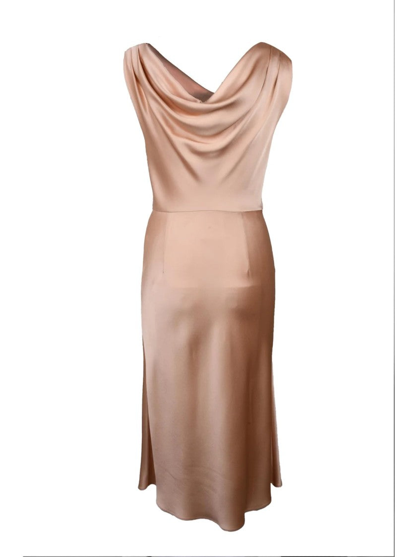 Blumarine Long Satin Dress - Pink
