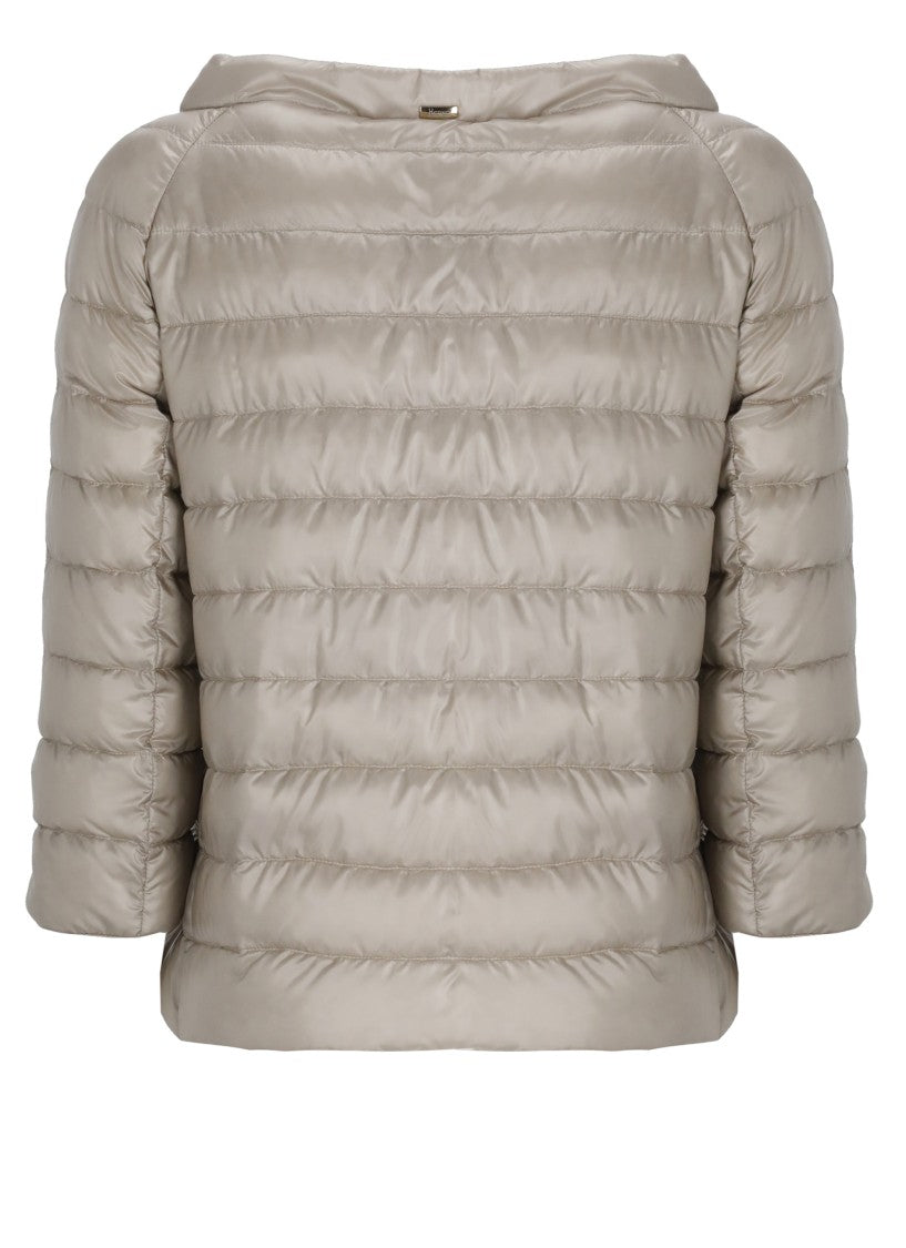 Herno Beige Elsa Quilted Down Jacket