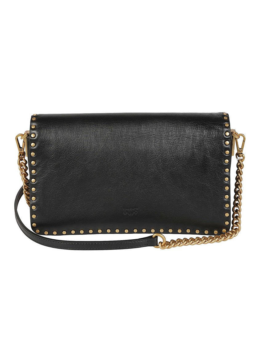 Pinko Love One Slouchy Sleek Calfskin Shoulder Bag