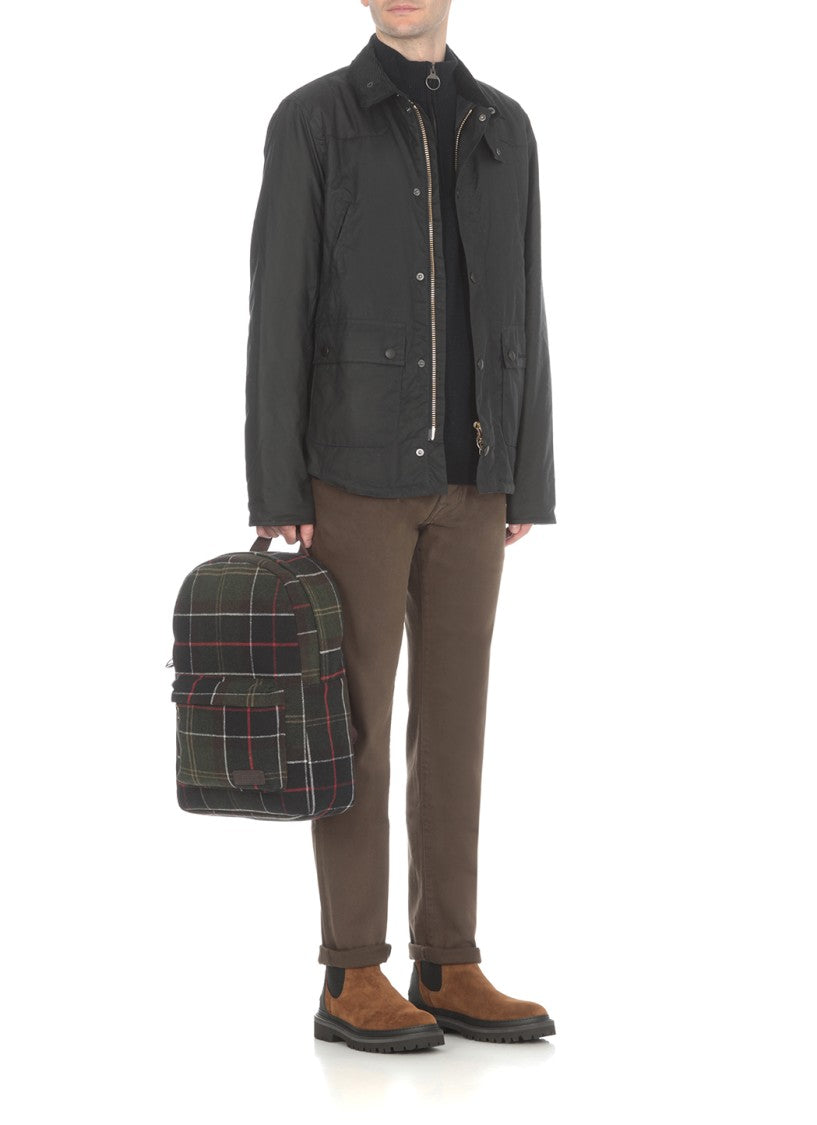 Barbour Blue Waxed Cotton Quilted Jacket