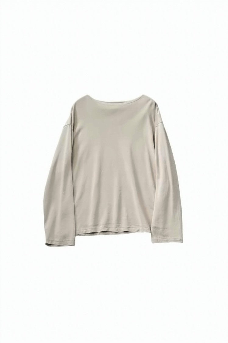 Kaptain Sunshine Relaxed Fit Long-Sleeve T-Shirt With Wide Neckline