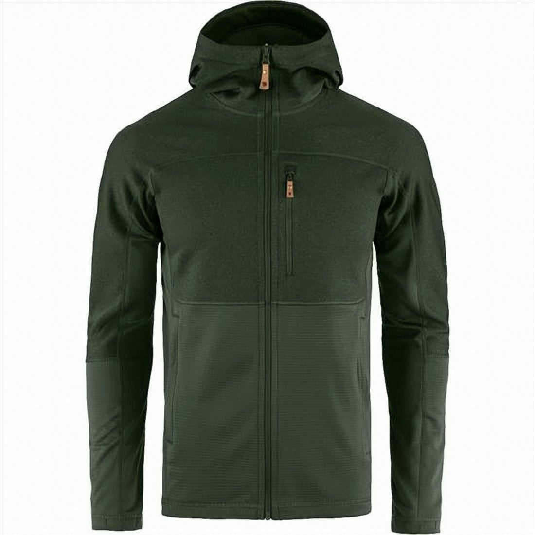 Fjallraven Kanken Textured Green Fjallraven Jacket With Reinforced Panels
