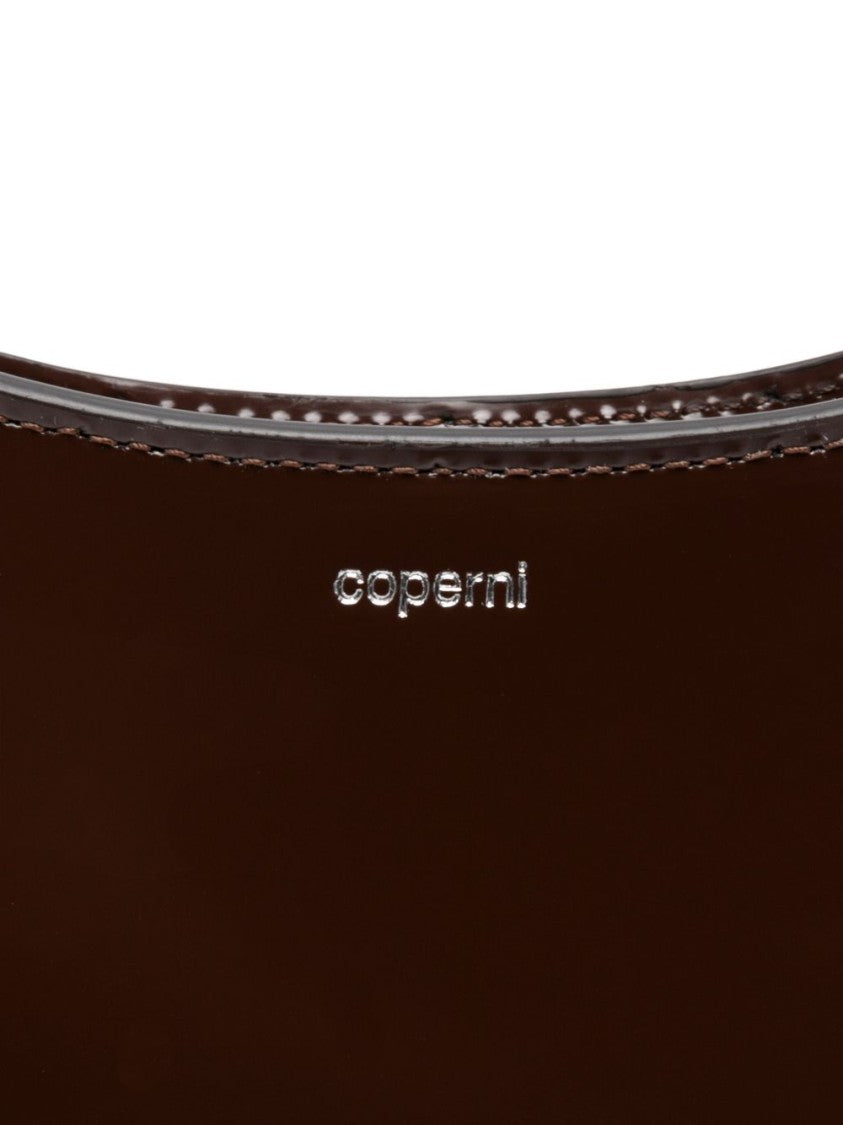 Coperni Crescent-Shaped Brown Leather Shoulder Bag