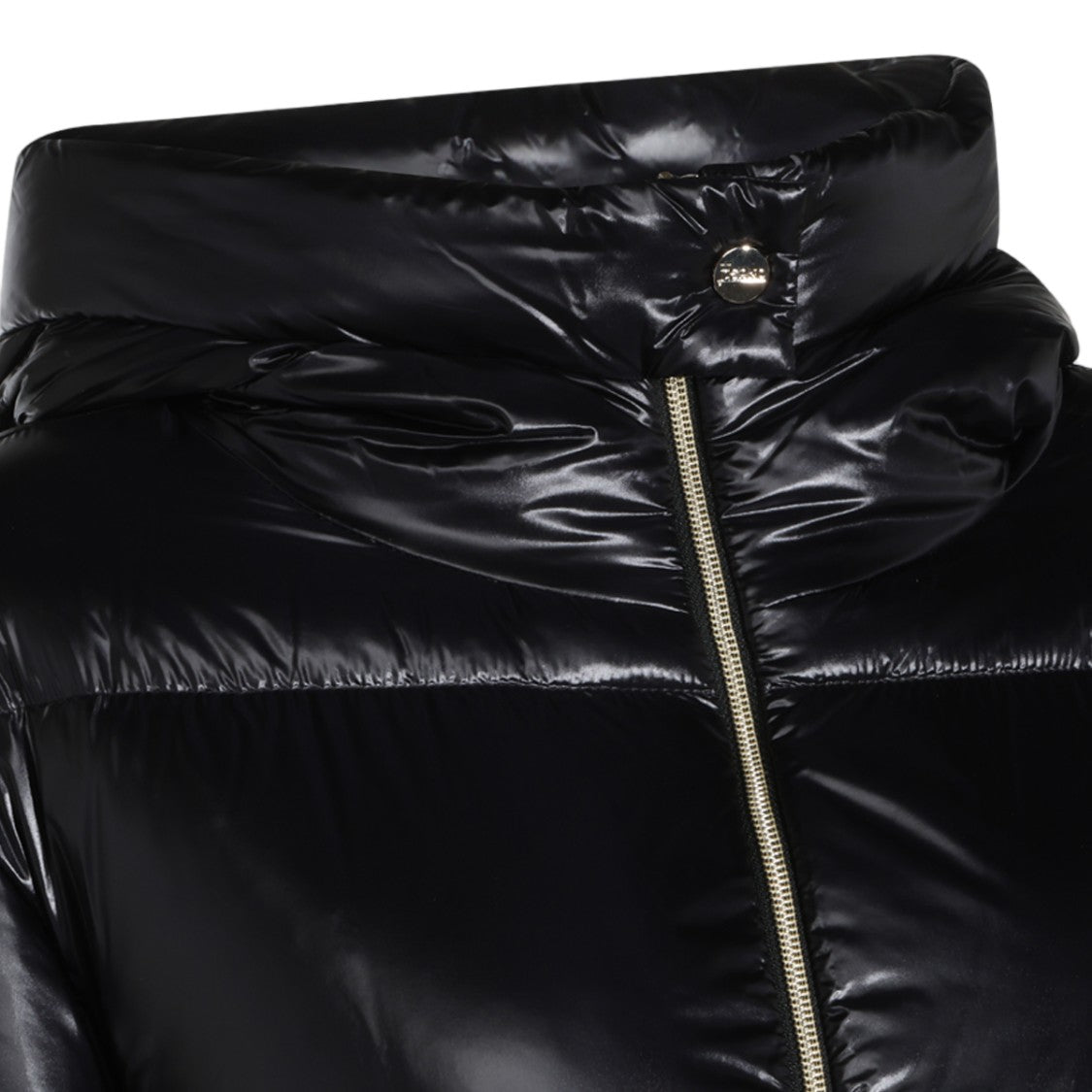 Herno Quilted Longline Down Coat With High Collar