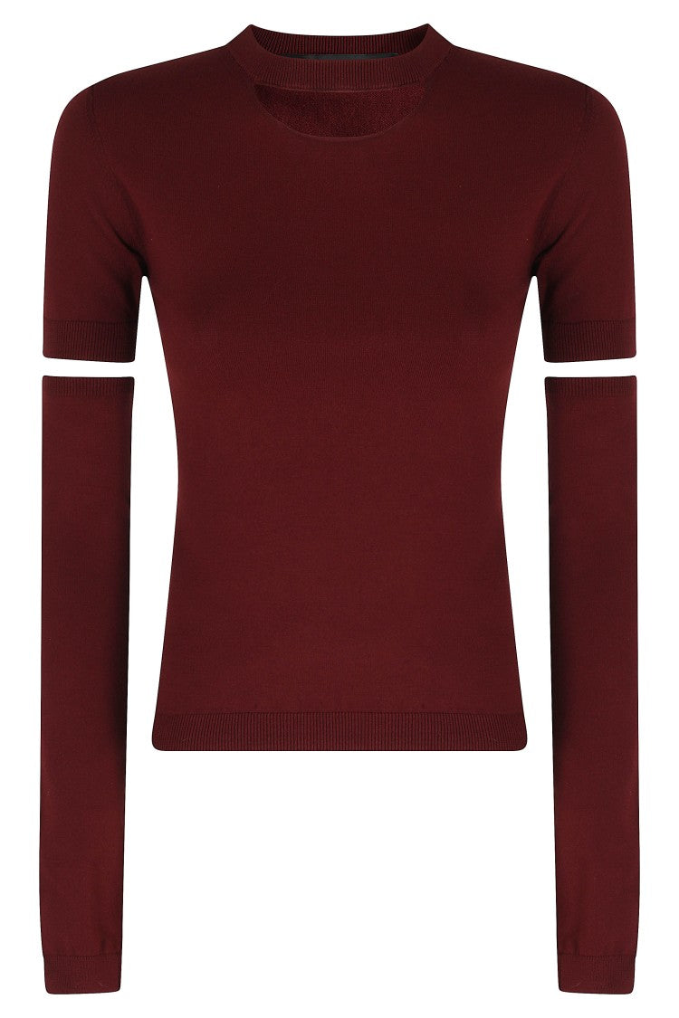 Federica Tosi Ruby Detachable Sleeves Viscose-Blend Sweater