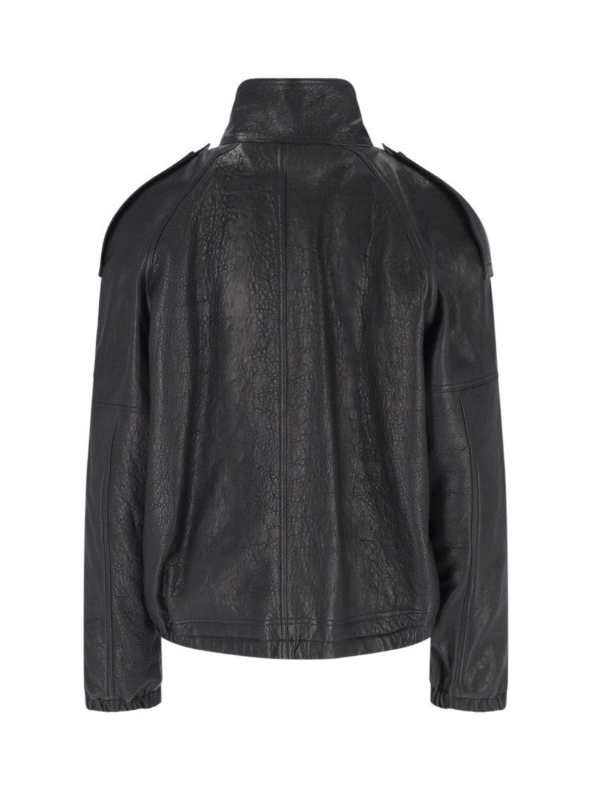 Saint Laurent Black Lambskin Leather Jacket