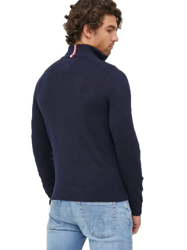 Tommy Hilfiger Pima Cotton Cashmere Zip Mock Sweater