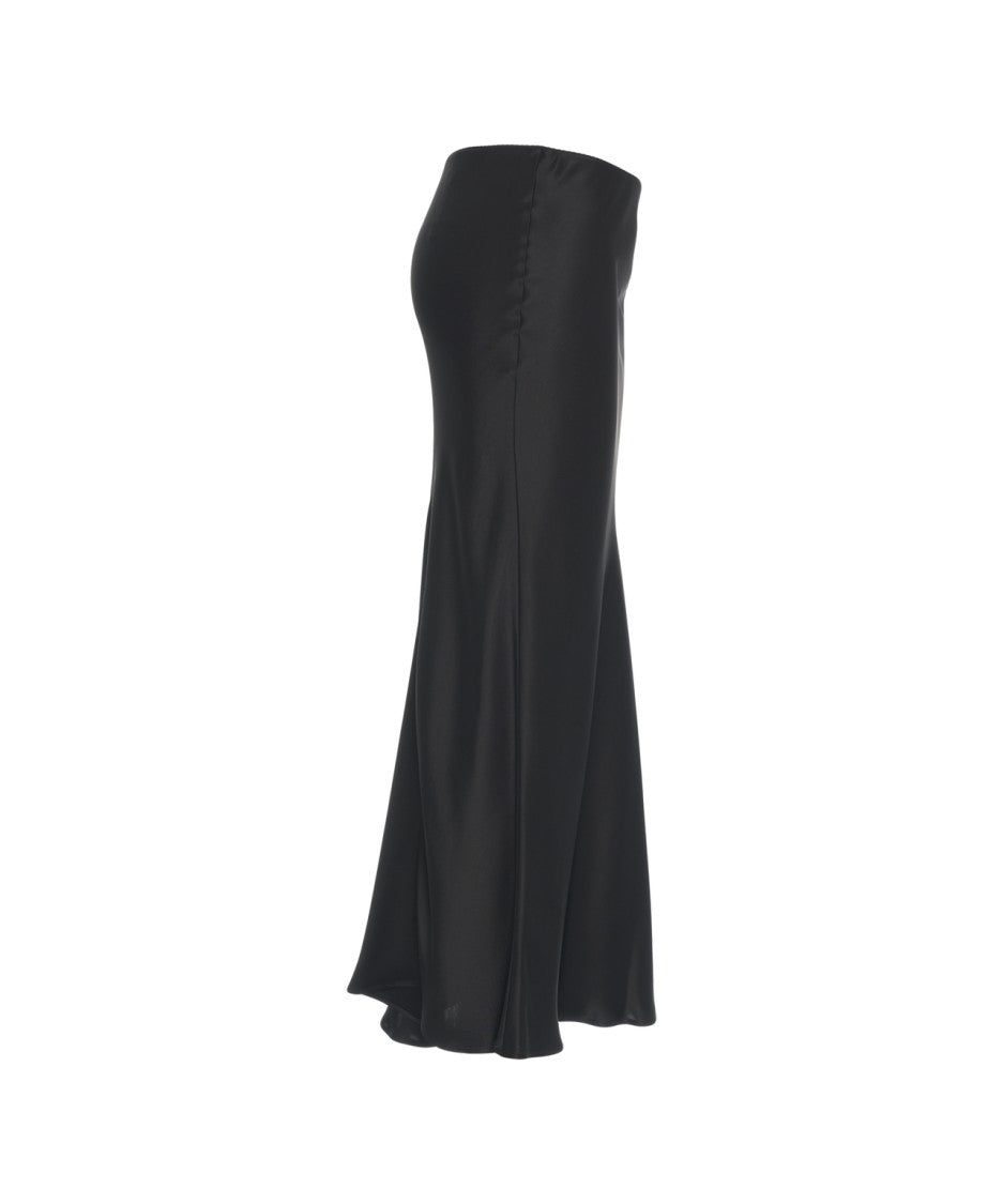 Pinko Fluid Silhouette Black Maxi Skirt