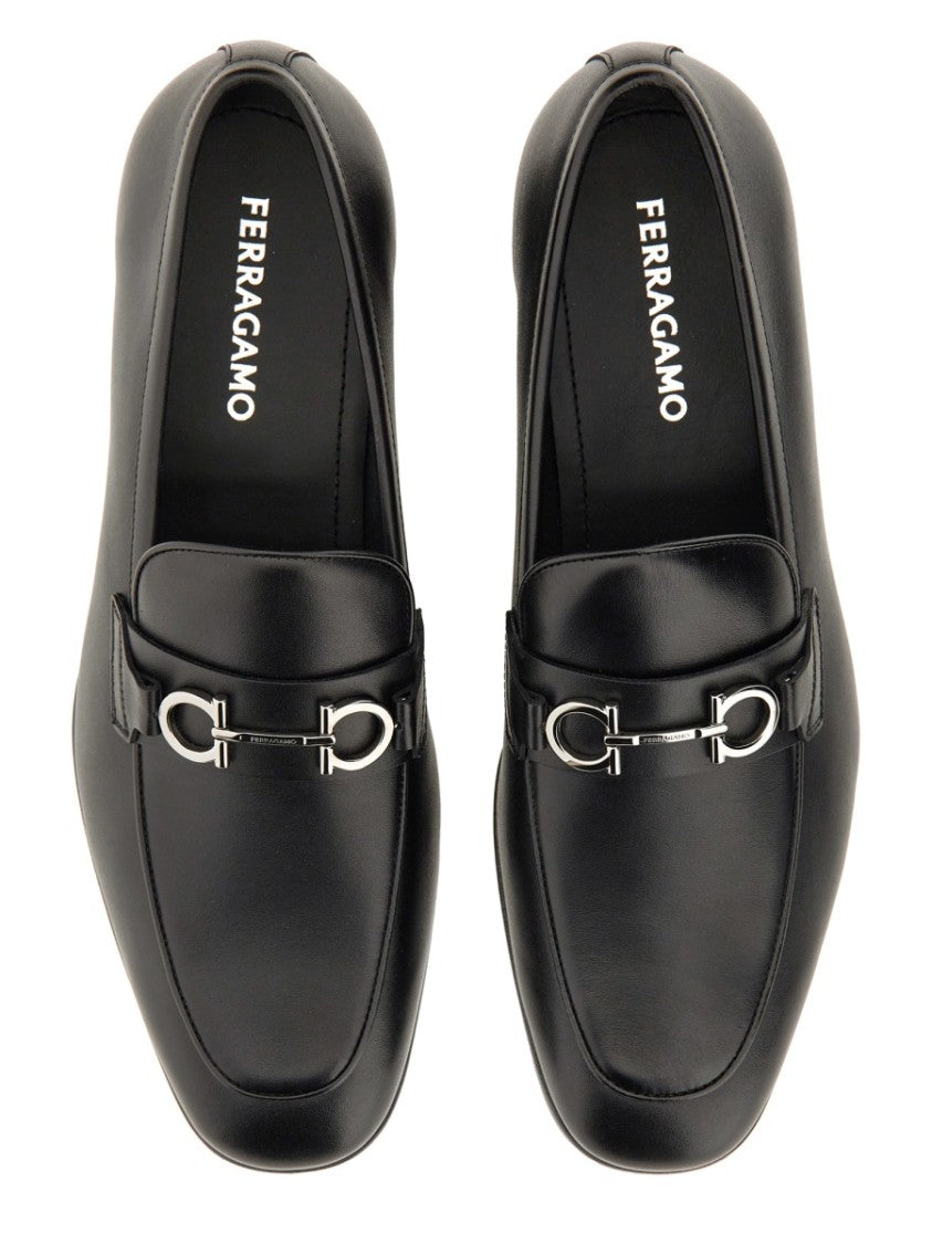 Ferragamo Moccasin Gancini With Distinctive Metal Detail