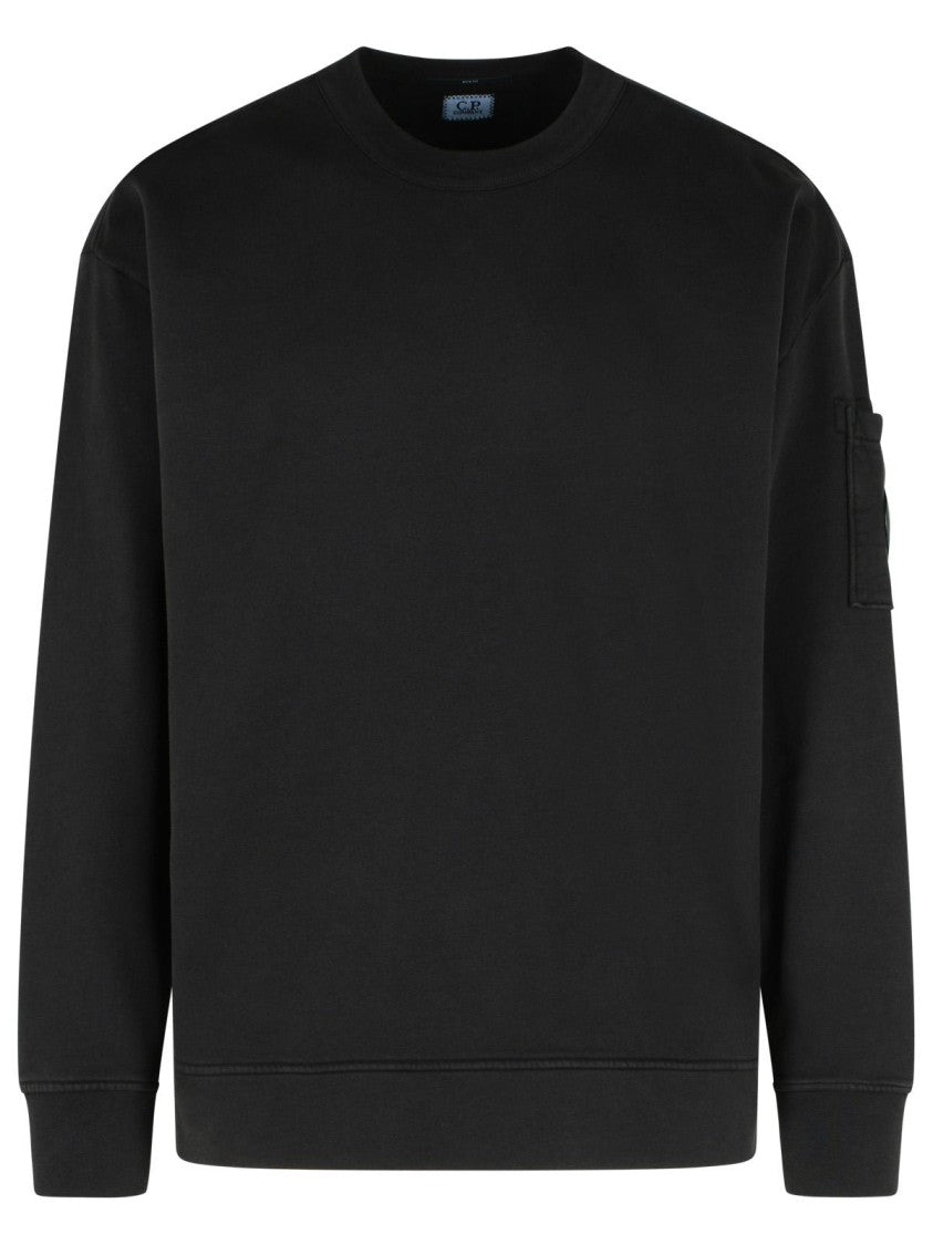 C.P. Company Emerized' Black Cotton Sweatshirt