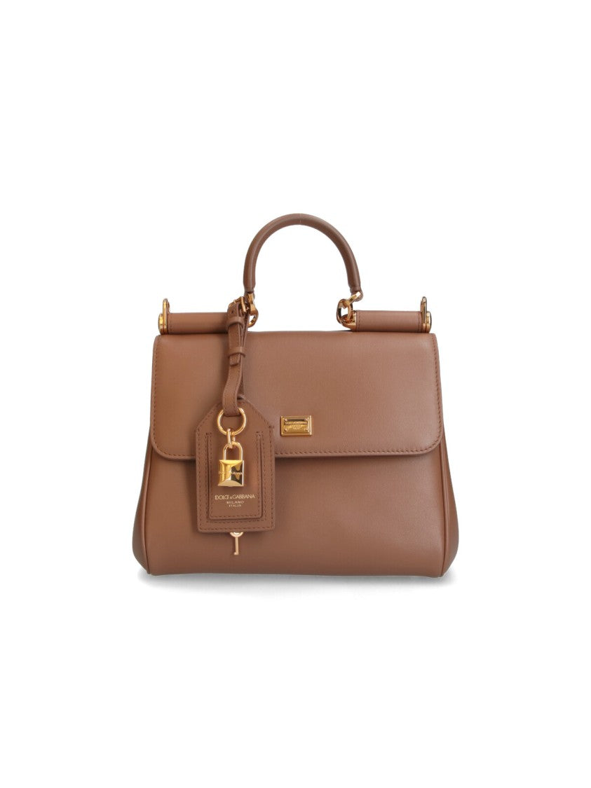 Dolce & Gabbana Brown My Sicily Leather Shoulder Bag