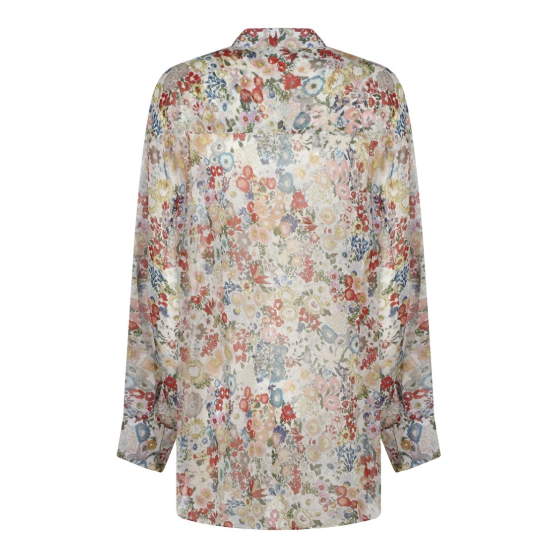 Khaite Long-Sleeved Floral Print Button-Up Shirt