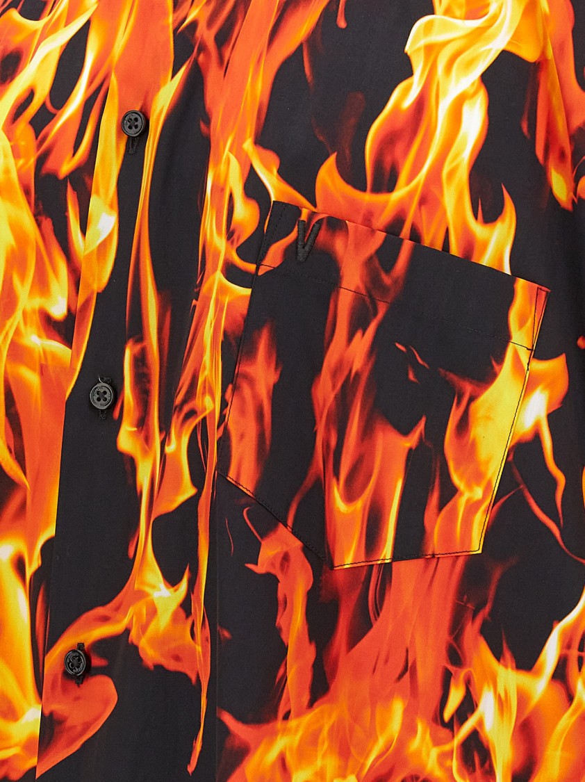 Vetements 'Black & Orange Fire' Shirt