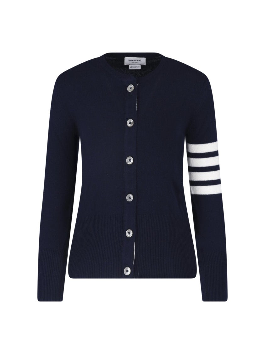 Thom Browne Dark Blue Cashmere 4-Bar Cardigan