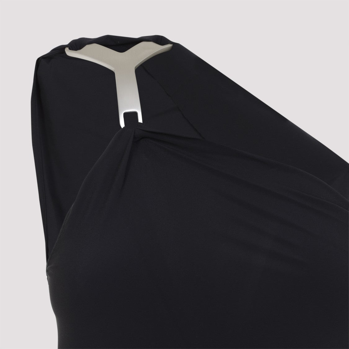 Rick Owens One-Shoulder Black Swimsuitand Distinctive Strap