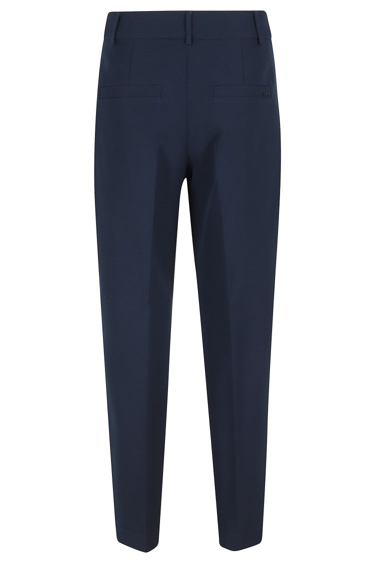 Seventy Blue Sartorial Belt-Loops Polyester Straight-Leg Pants