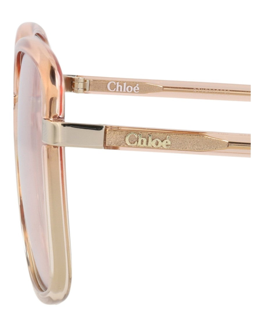 Chloé Square-Frame Injection Sunglasses